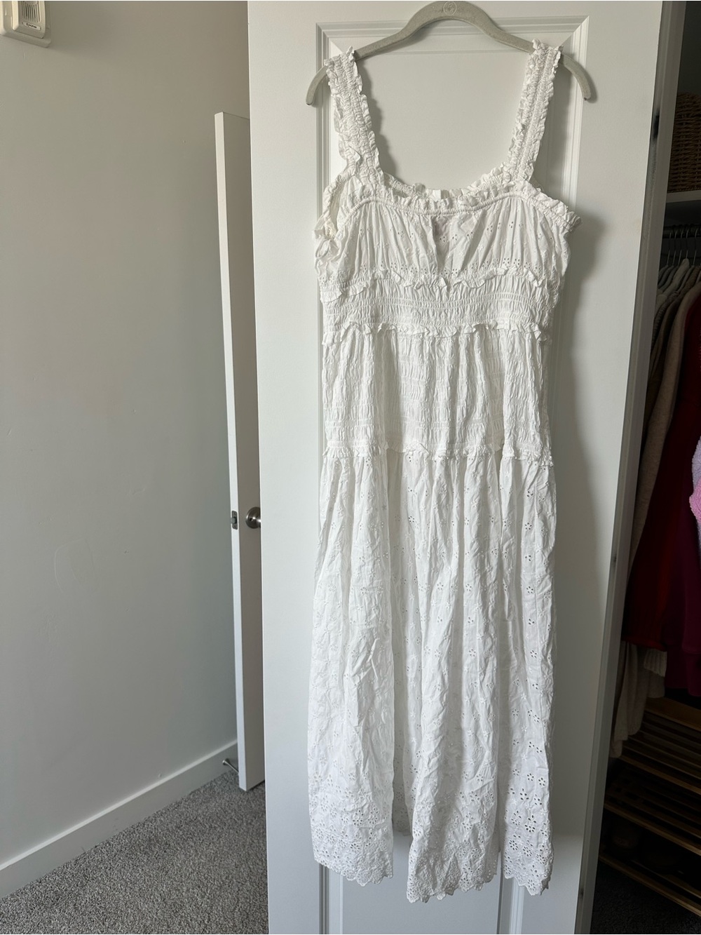 Gap x Doen White Eyelet Smocked Sundress - Picture 3 of 4